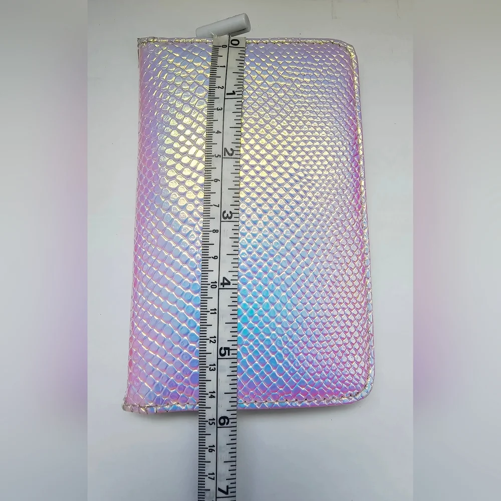 Forever 21 Holographic Mermaid Scale Iridescent Bifold Credit Card Holder.wallet